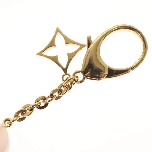 LOUIS VUITTON Porte Cles Fleur Etoile Key Holder metal Pink M66456 Auth 130592 - Picture 5 of 6